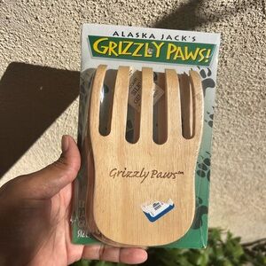 Grizzly Paws Wooden Salad and Pasta Server - XL